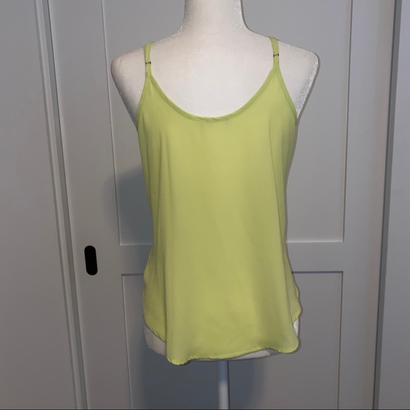 LUSH Lime green V-Neck Tank Top adjustable straps - Picture 3 of 6